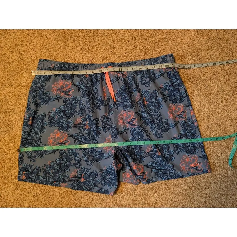 HUK Men's Volley swim trunks/shorts, XXL; Floral pattern